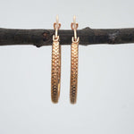 indie and harper rose gold large waterproof hoop earrings