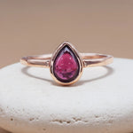 rose gold january birthstone garnet ring by indie and harper jewellery australia