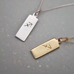 silver and gold sagittarius necklaces - zodiac jewellery by indie and harper