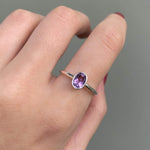 indie and harper sterling silver amethyst ring