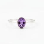 Sterling silver amethyst ring