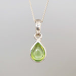 indie and harper sterling silver august birthstone peridot necklace - australian jewellery