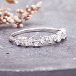Indie and Harper dainty sterling silver cetus ring embellished with cubic zirconias