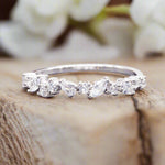 Indie and Harper dainty sterling silver cetus ring embellished with cubic zirconias