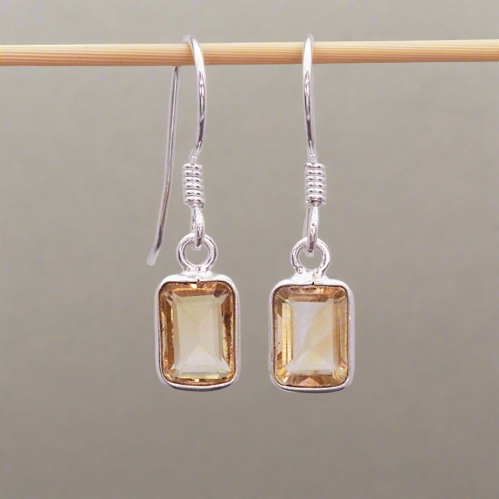 indie and harper sterling silver citrine earrings - gemstone jewellery australia