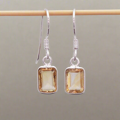 indie and harper sterling silver citrine earrings - gemstone jewellery australia