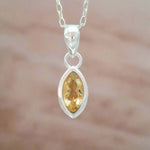 indie and harper sterling silver citrine necklace - boho jewellery australia