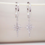 indie and harper sterling silver Shooting Star hoop Earrings