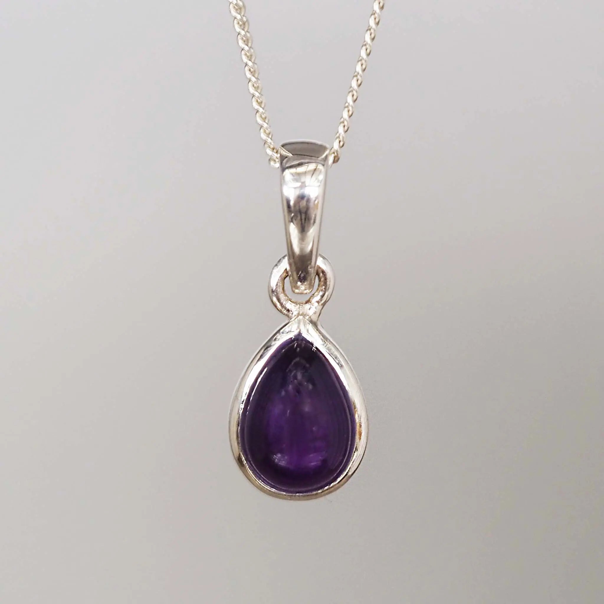 sterling silver february birthstone amethyst necklace by indie and Harper australia 