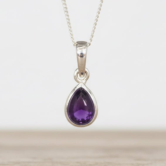 sterling silver february birthstone amethyst necklace by indie and Harper australia 