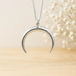 sterling silver half moon necklace by indie and harper australia