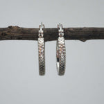 indie and harper waterproof silver hoop earrings in medium size