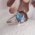 silver Labradorite double twist Ring by indie and harper Australia 