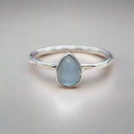 indie and harper sterling silver march birthstone aquamarine ring