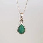 Sterling Silver May Birthstone Emerald Necklace by indie and harper Australia 