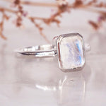 indie and harper sterling silver moonstone ring - Moonstone Jewellery Australia