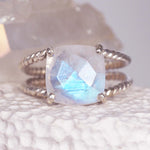 indie and harper Sterling silver moonstone ring