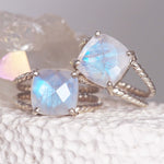 indie and harper Sterling silver moonstone rings