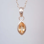 indie and harper sterling silver natural citrine gemstone necklace