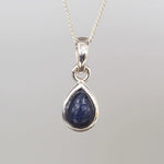 indie and harper sterling Silver september birthstone sapphire necklace