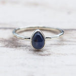 indie and harper sterling silver september birthstone sapphire ring