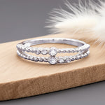 dainty sterling silver CZ ring by indie and harper australian jewellery