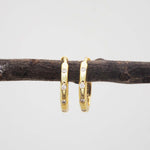 indie and harper gold Hoop earrings with cubic zirconias
