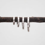 indie and harper silver Hoop earrings with cubic zirconias - Four different sized hoop earrings