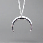 Sterling silver half moon necklace - womens boho jewellery by indie and Harper australia