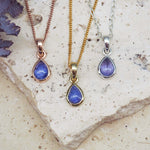 indie and harper december birthstone tanzanite necklaces