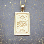 indie and harper the star tarot necklaces in gold