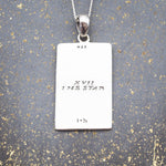 indie and harper Back of the star tarot necklaces in Sterling silver
