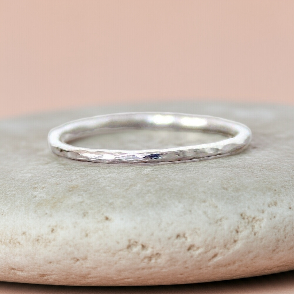 indie and harper dainty sterling silver stacker ring