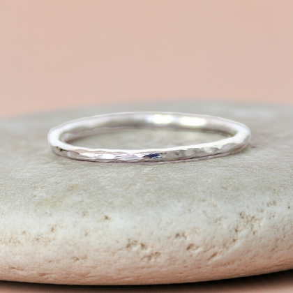 indie and harper dainty sterling silver stacker ring