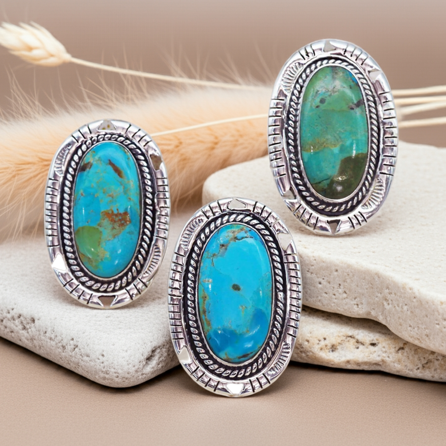 sterling silver turquoise rings by indie and harper australia