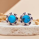 dainty sterling silver turquoise earrings - indie and harper turquoise jewellery australia