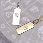 zodiac virgo necklace in silver and gold - womens jewellery by australian jewellery brands indie and harper