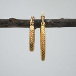 indie and harper waterproof gold hoop earrings in medium and large