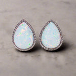 White Opal Earrings by indie and harper australia