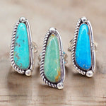 indie and harper sterling silver Navajo Half Twist Turquoise Rings