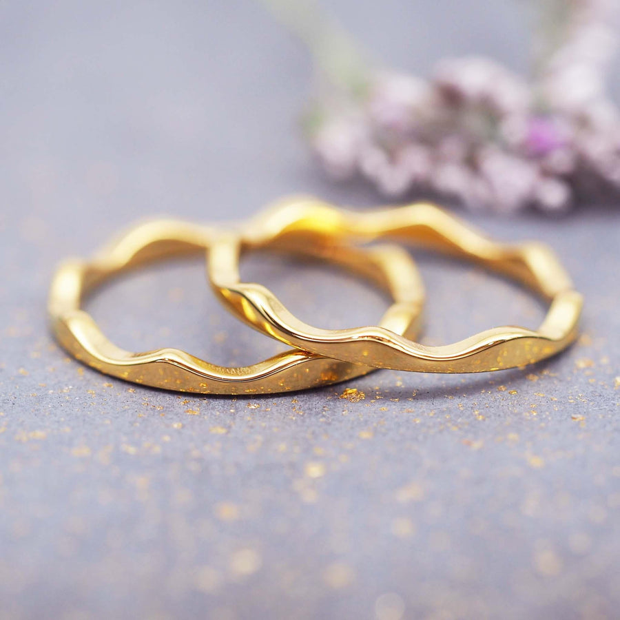 Gold Stacker Ring - womens gold waterproof jewellery - Australian jewellery brand 
