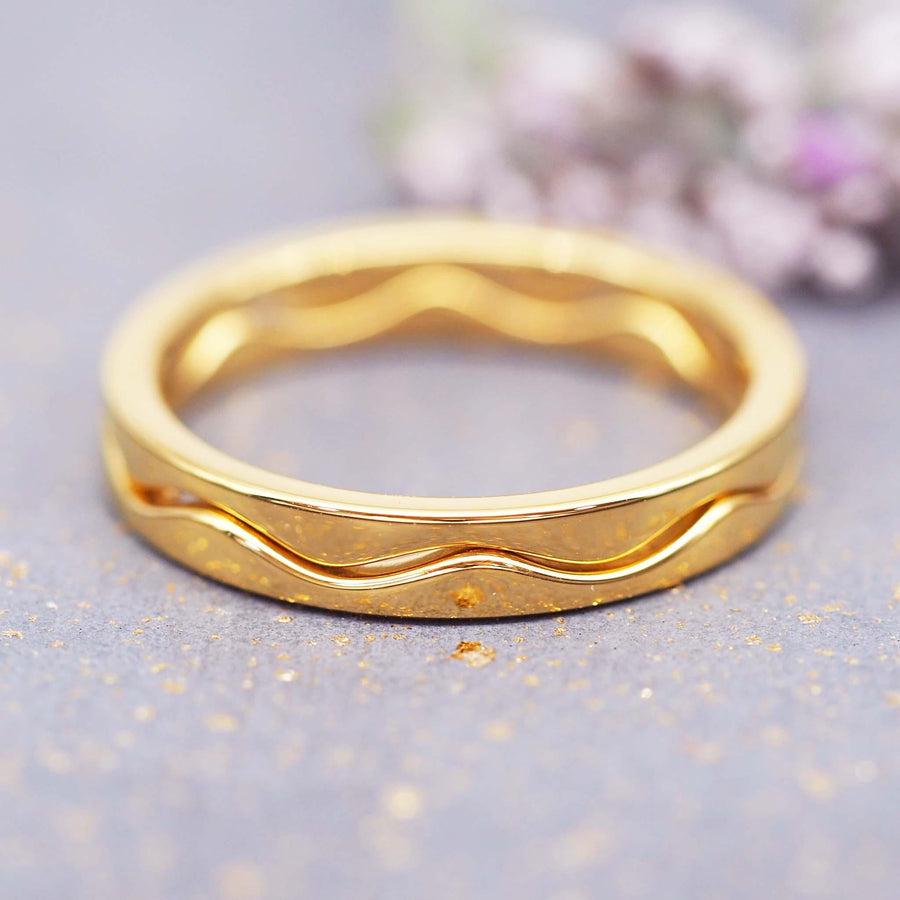 Gold Stacker Rings - womens gold jewellery by indie and harper