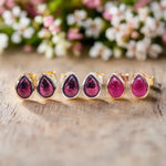 january birthstone garnet earrings in gold, silver and rose gold by Australian jewellery brands indie and harper
