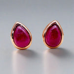 rose gold january birthstone garnet earrings by Australian jewellery brands indie and harper