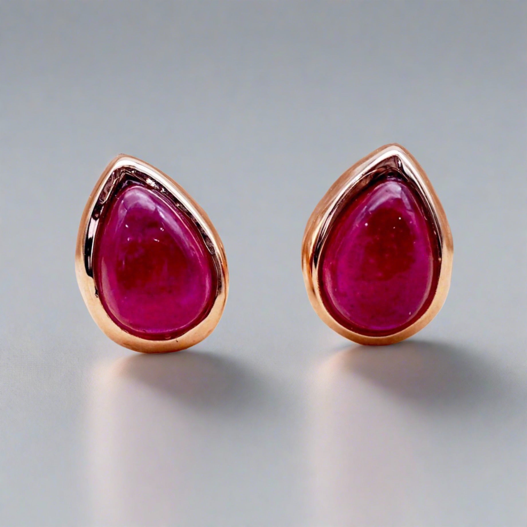 rose gold january birthstone garnet earrings by Australian jewellery brands indie and harper
