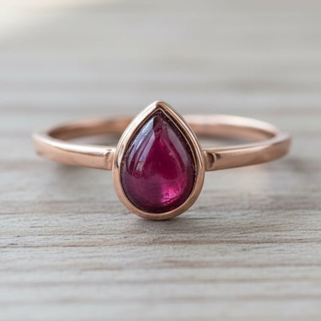 july birthstone ruby ring - Rose Gold Rings by australian jewellery brand indie and harper