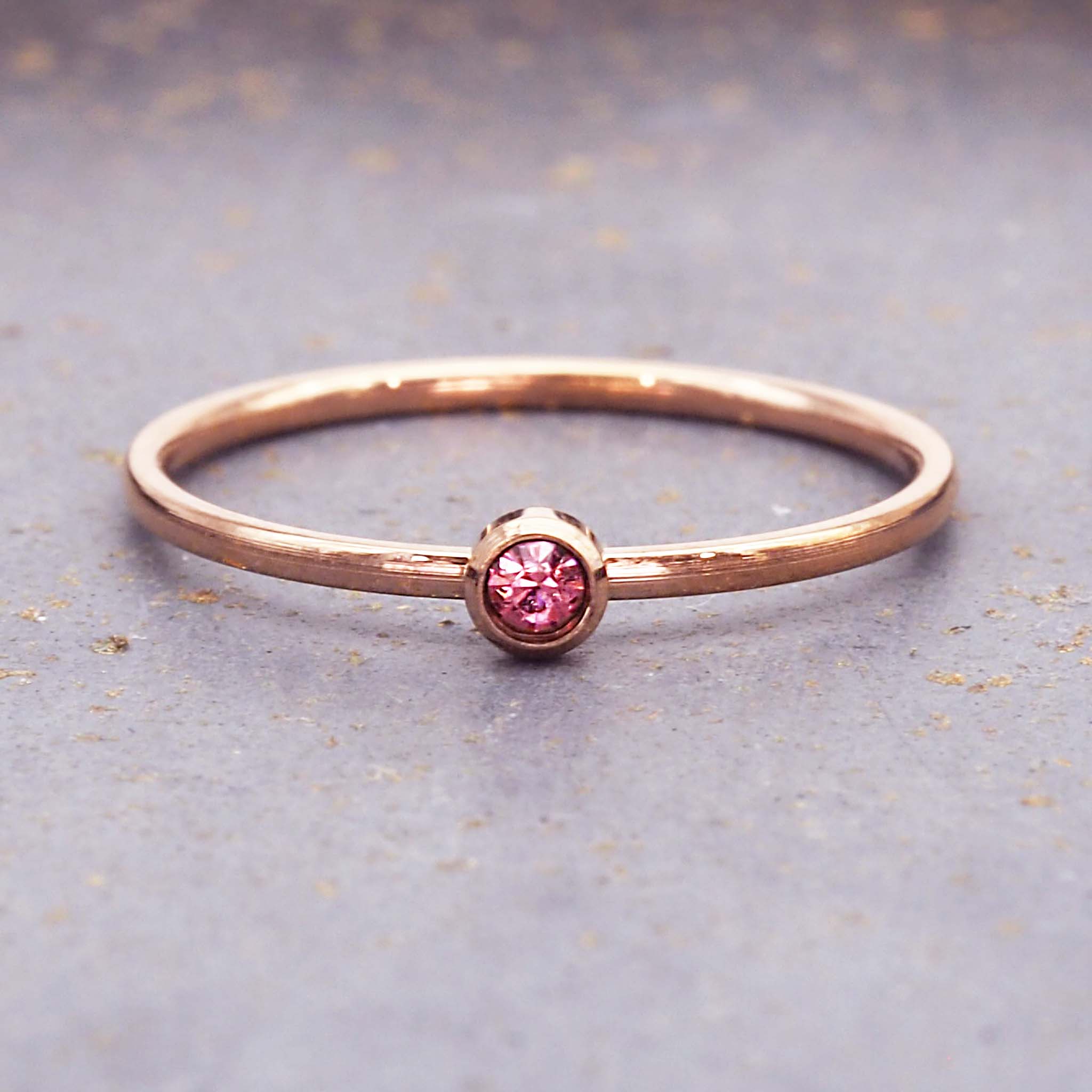 July rose gold stacker ring