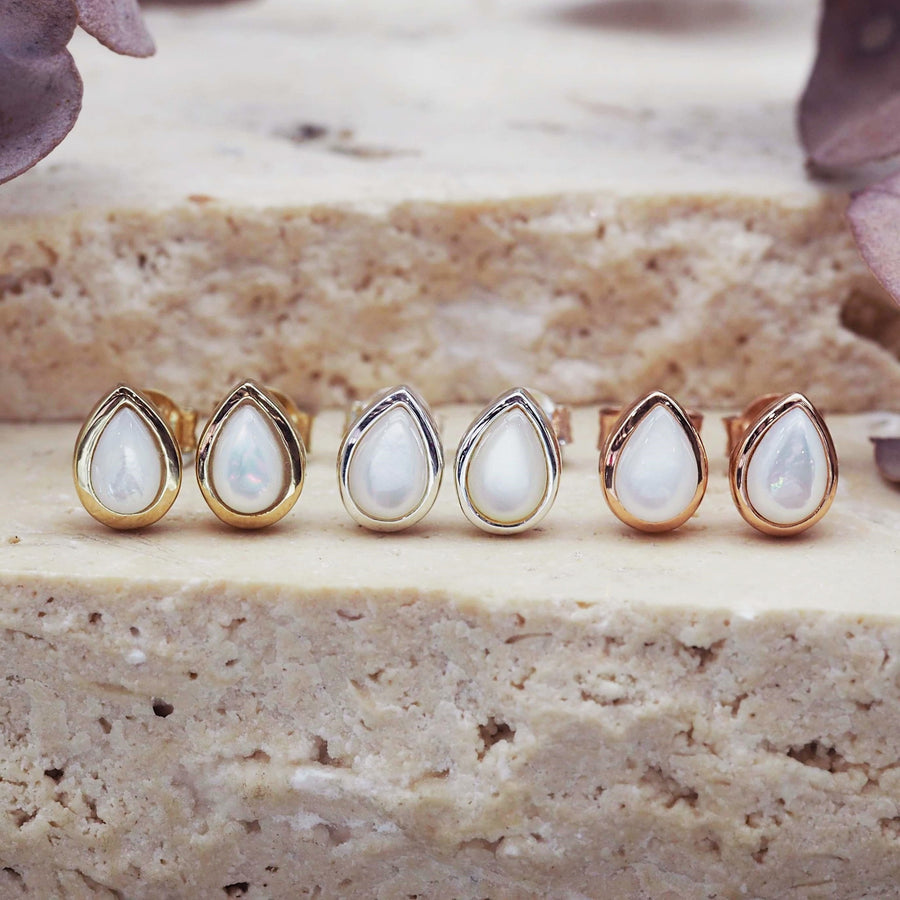 June Birthstone Earrings in Gold, Sterling Silver and Rose Gold - june birthstone jewellery australia