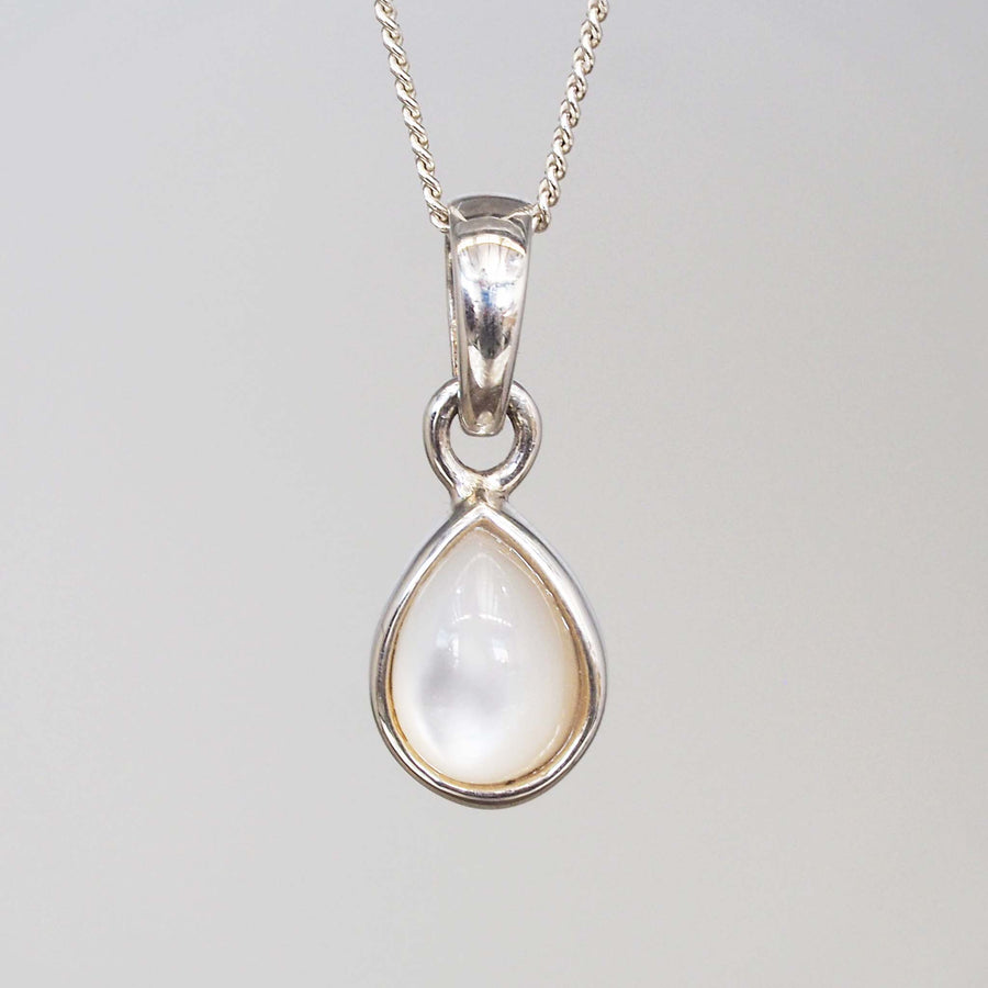 sterling silver birthstone jewellery - june birthstone necklace made with natural pearls by indie and harper