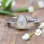 Sterling Silver june birthstone Pearl ring by indie and harper Australia 